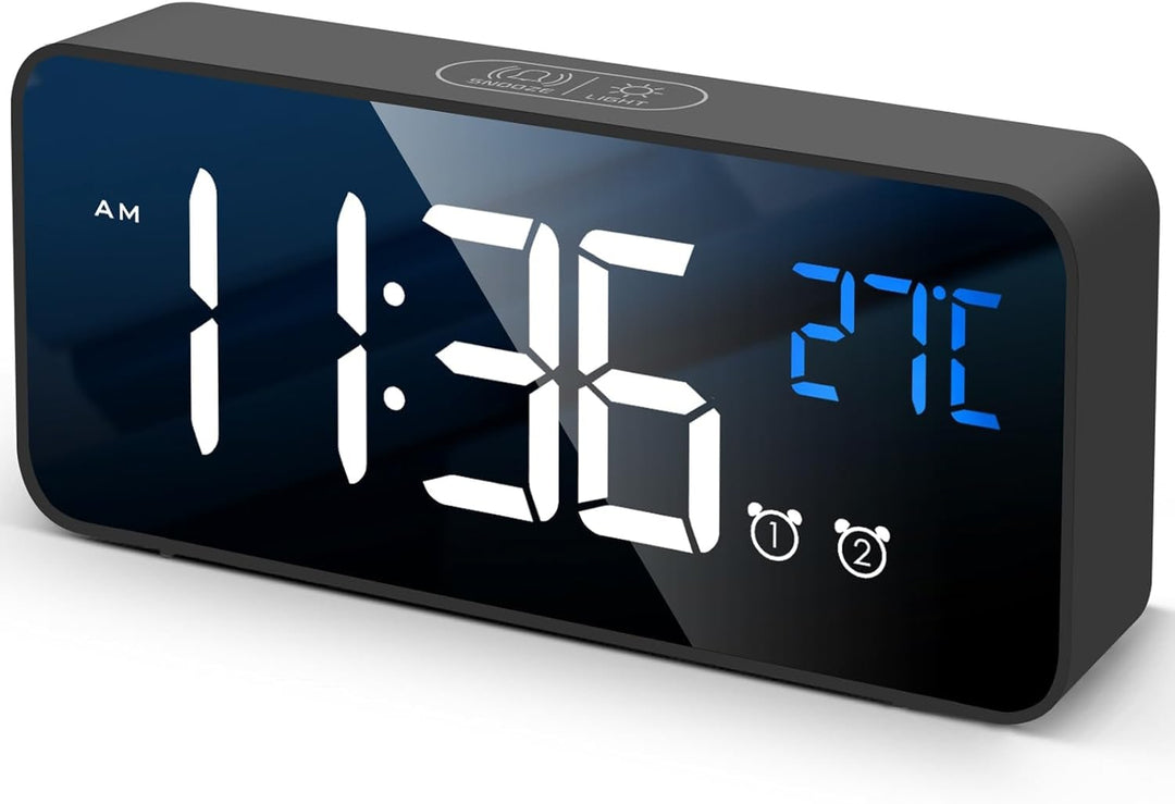 Digital Clock with Seconds and Large 10-Inch Display for Seniors with Calendar Day and Date