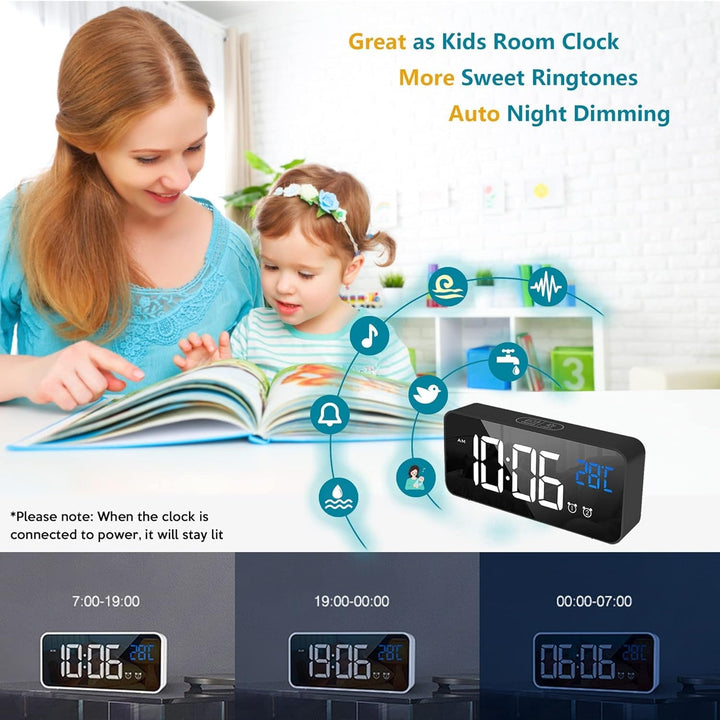 Digital Clock with Seconds and Large 10-Inch Display for Seniors with Calendar Day and Date