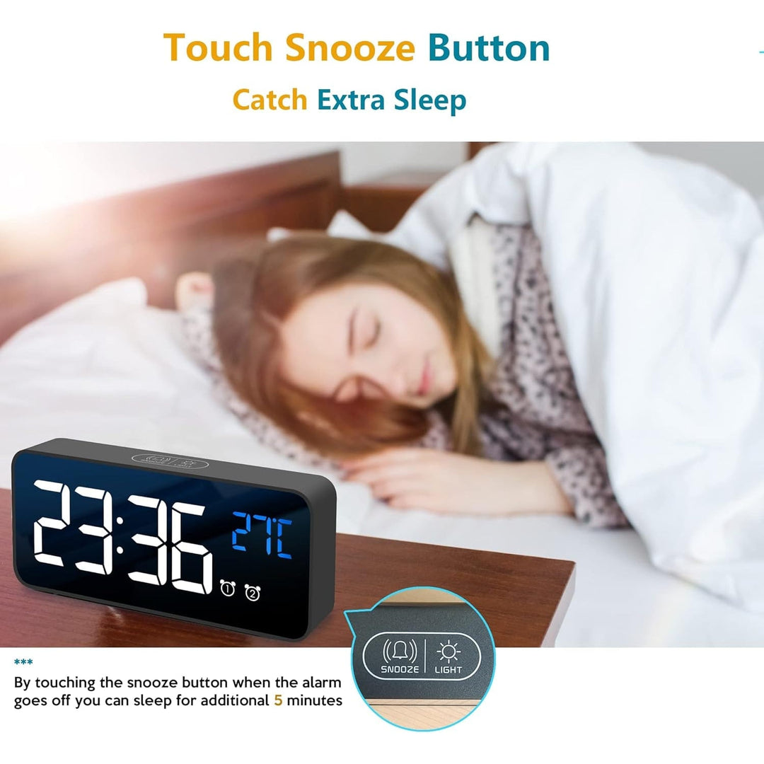 Digital Clock with Seconds and Large 10-Inch Display for Seniors with Calendar Day and Date