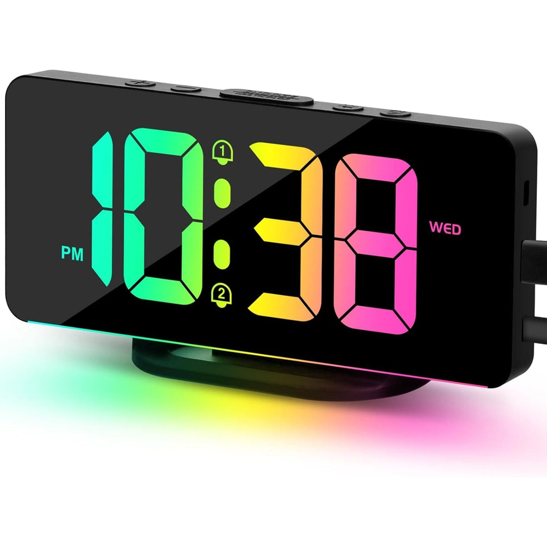 Digital Clock with Seconds and Large 10-Inch Display for Seniors with Calendar Day and Date
