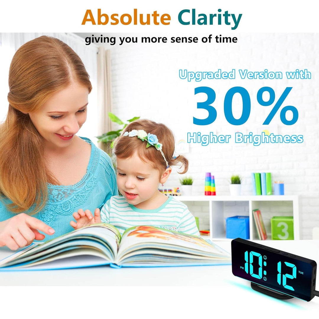 Digital Clock with Seconds and Large 10-Inch Display for Seniors with Calendar Day and Date