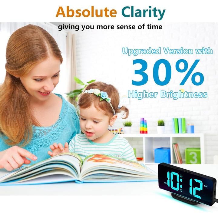 Digital Clock with Seconds and Large 10-Inch Display for Seniors with Calendar Day and Date