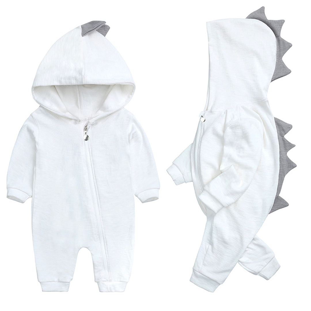 Adorable Baby Onesie with Dinosaur Hood - DinoDream Onesie