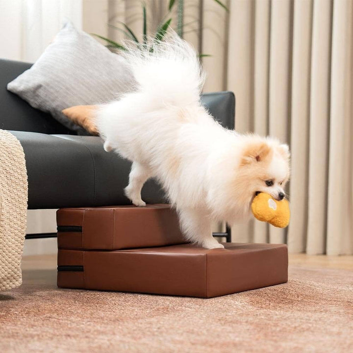 Waterproof PU Leather Pet Stairs with Washable Multi-Level Design