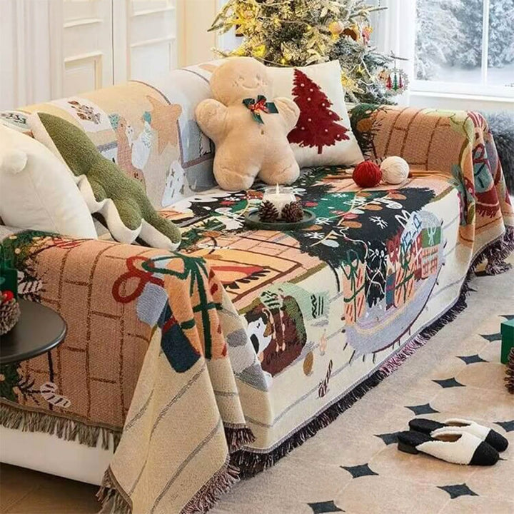 Christmas-Themed Soft Sofa Cover