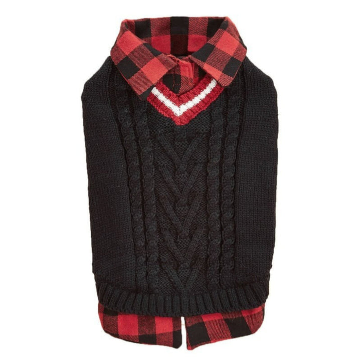 Perfect for Fall Winter Plaid Collar Dog Jumper Vest
