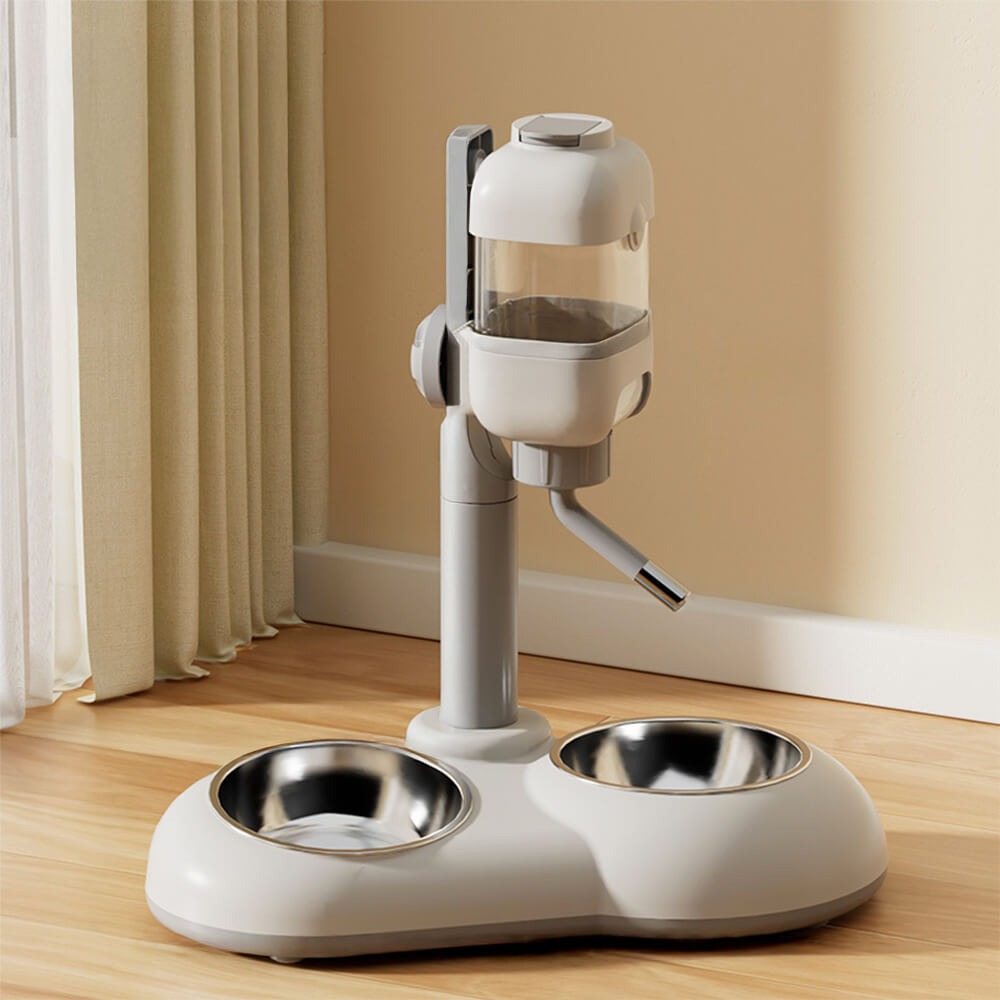 Pet Feeding Bowl Station Automatic Food & Water Dispenser