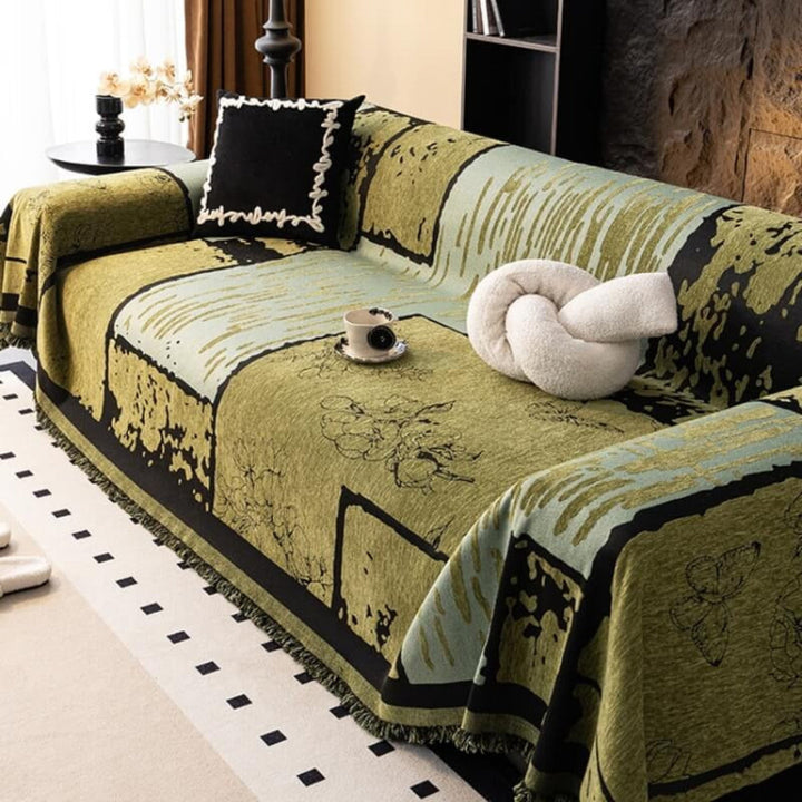 Vintage Chenille Anti-Scratch Sofa Protector Throw