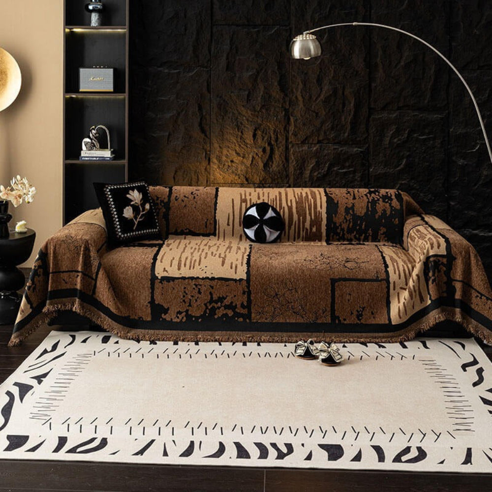 Vintage Chenille Anti-Scratch Sofa Protector Throw