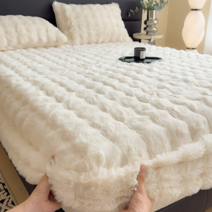 Super Soft Plush Mattress Protector Fitted Sheet