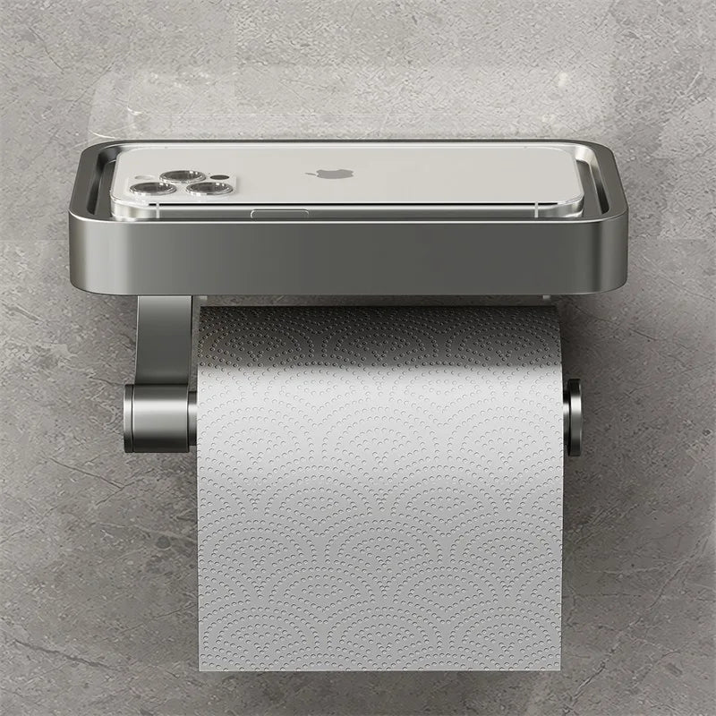 Toilet Roll Holder with Shelf – Stalux