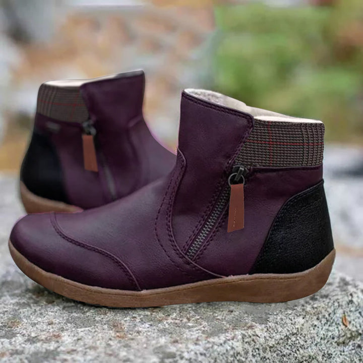 Waterproof Orthopedic Leather Boots with Non-Slip Sole