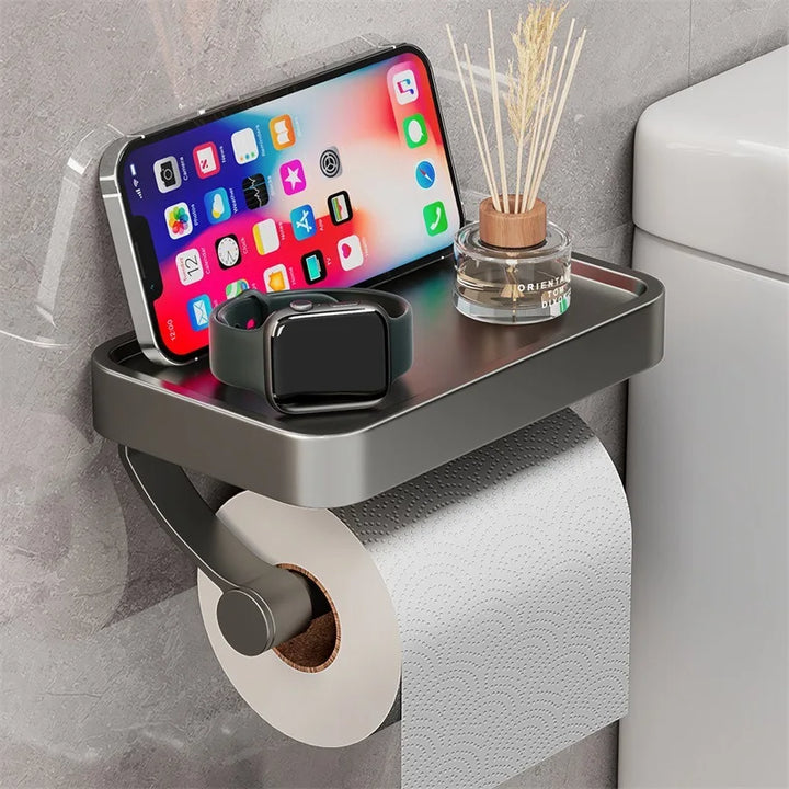 Toilet Roll Holder with Shelf – Stalux