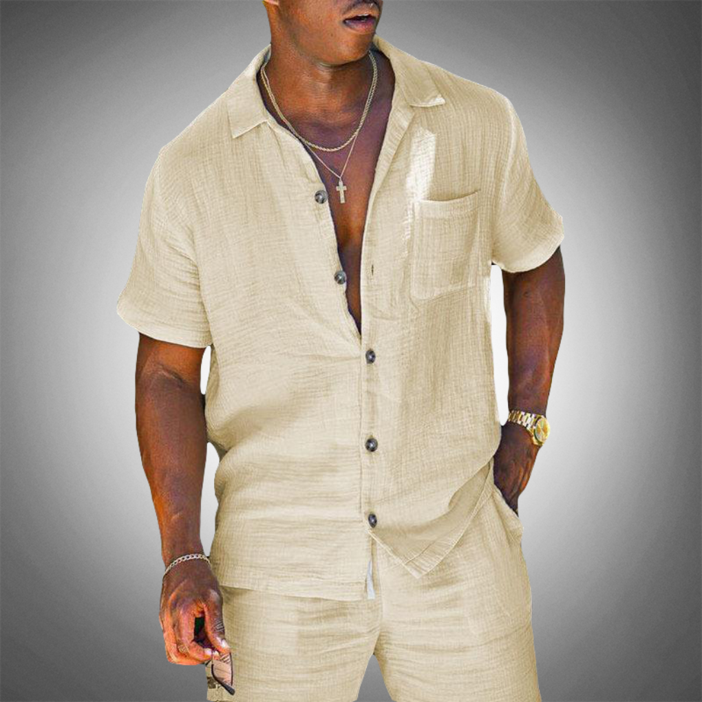 Two-Piece Men's Linen Set