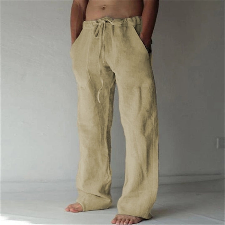 Casual Men's Wide-Cut Linen Pants for Summer – Elias