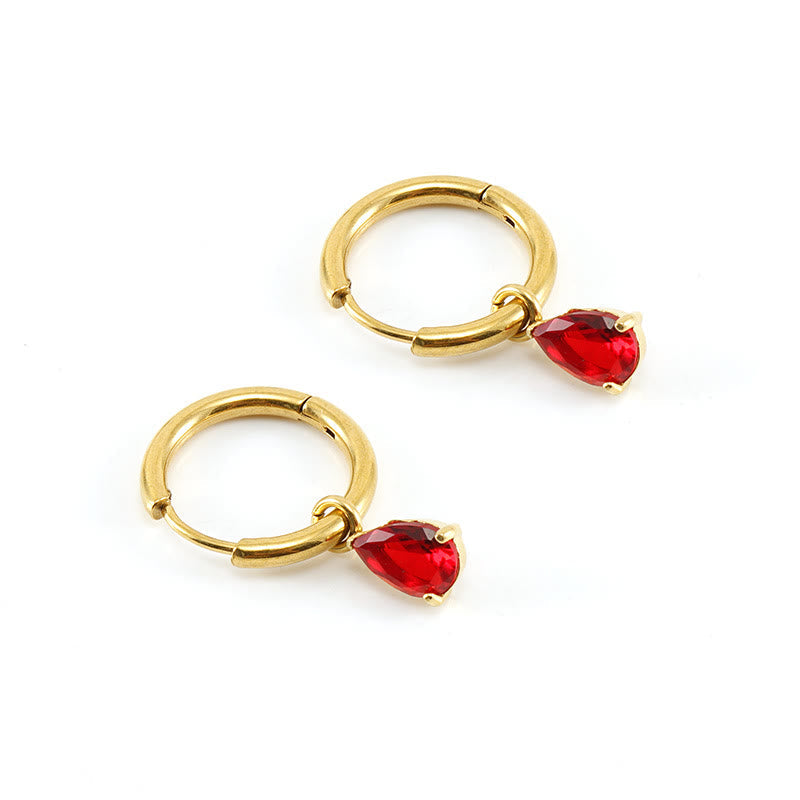 Stylish Garnet Birthstone Jewelry Set - Liora