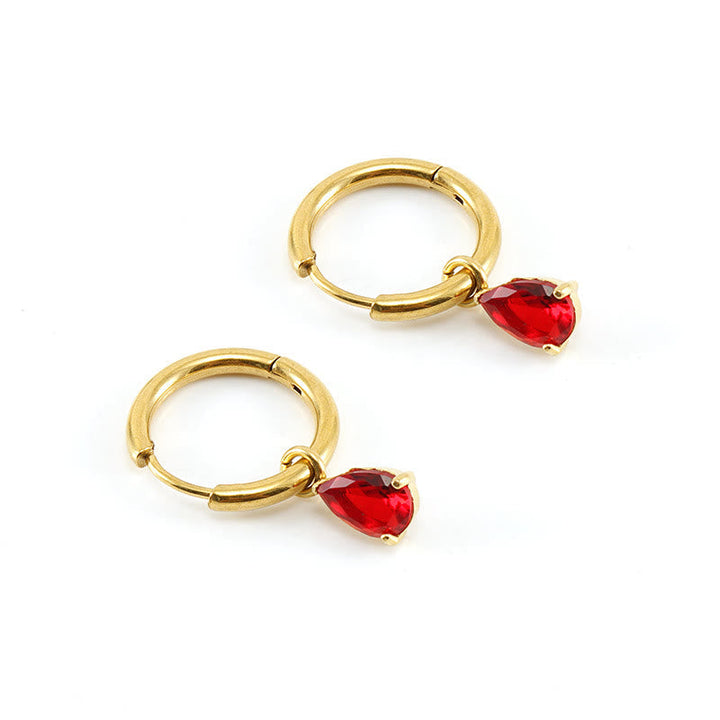 Stylish Garnet Birthstone Jewelry Set - Liora