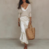 Women’s Luxury Style Satin Maxi Dress Co-Ord Set