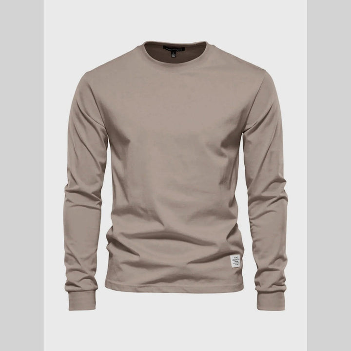 Men’s Long-Sleeved Round-Neck Shirt – Classic Everyday Style