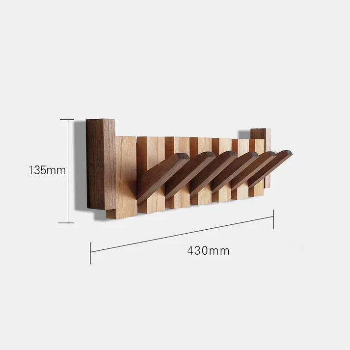 Durable Wooden Wall Coat Rack with Musical Design