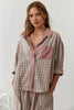 Women's Pyjama Set with Button Detail and Drawstring Pants