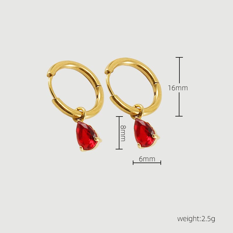 Stylish Garnet Birthstone Jewelry Set - Liora