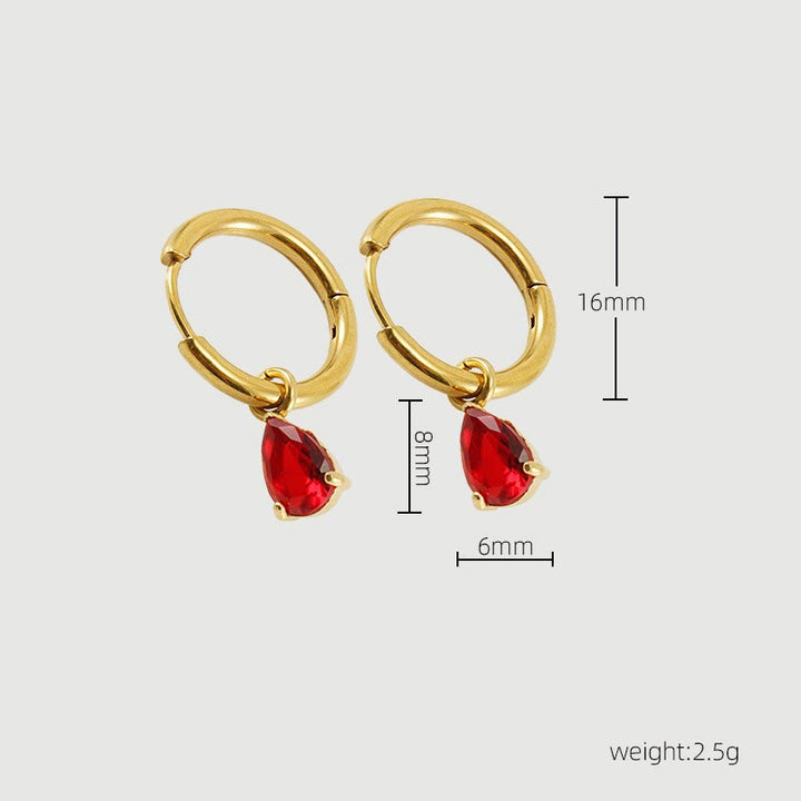 Stylish Garnet Birthstone Jewelry Set - Liora