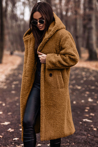 Women's Hooded Winter Coat – Faux Fur, Casual, Warm for Cold Days