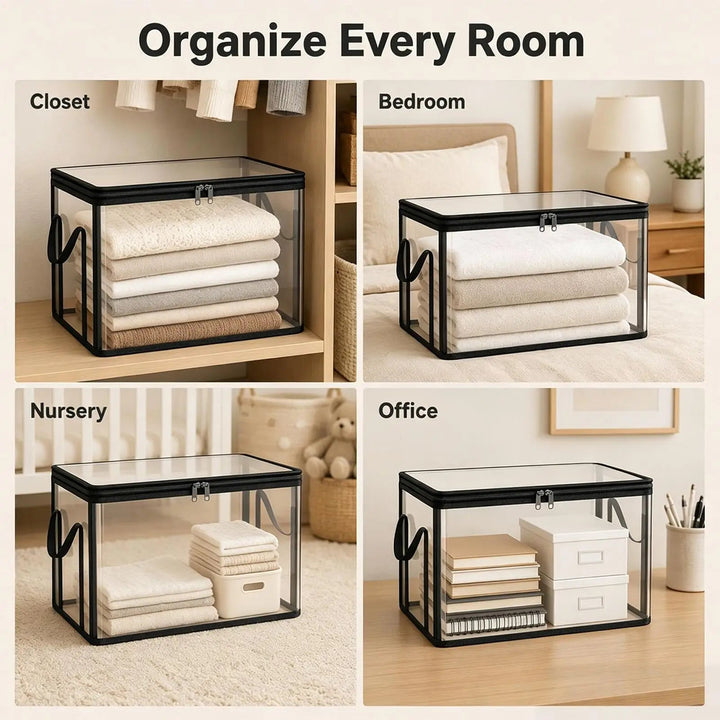 Transparent Storage Bags – Wardrobe and Moving Organizer