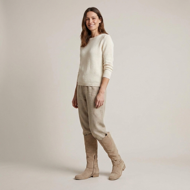 Women's Knee-High Boots Wide-Fit with Low Heel