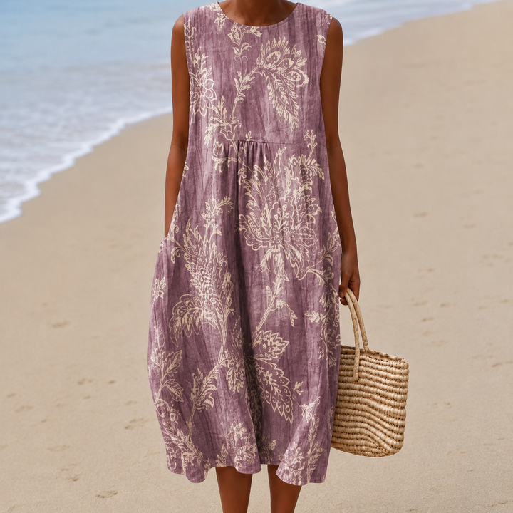 Livia™ | Airy Tummy-Concealing Floral Midi Dress