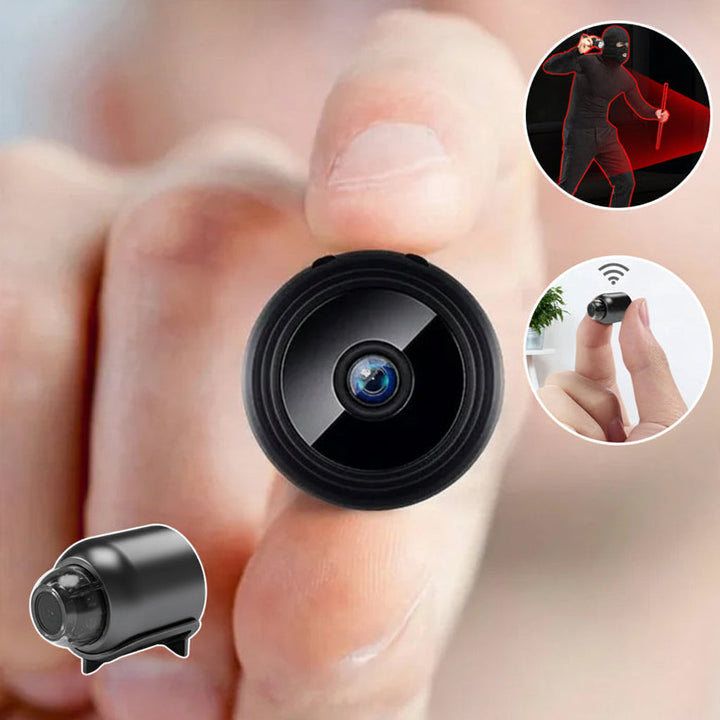 Mini WiFi surveillance camera 1080p | Discreet night vision | Motion alert | Audio