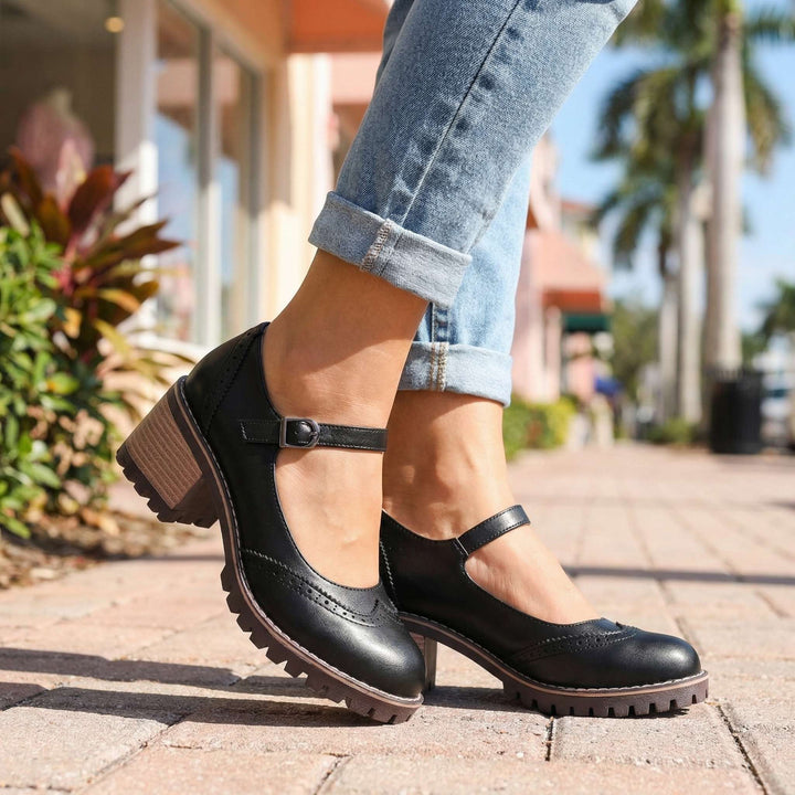 Women's Mary Jane Comfort Heels – Vintage-Style Shoes