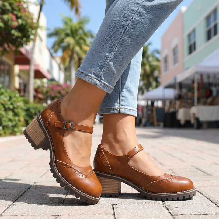 Women's Mary Jane Comfort Heels – Vintage-Style Shoes