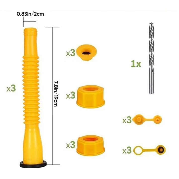 Gas Can Spout and Nozzle Replacement Kit with Flexible Design and Leak-Proof Gaskets
