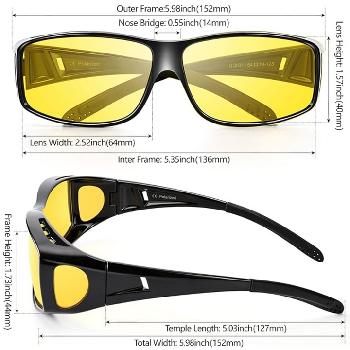 Polarised Night Driving Glasses - Jeremy