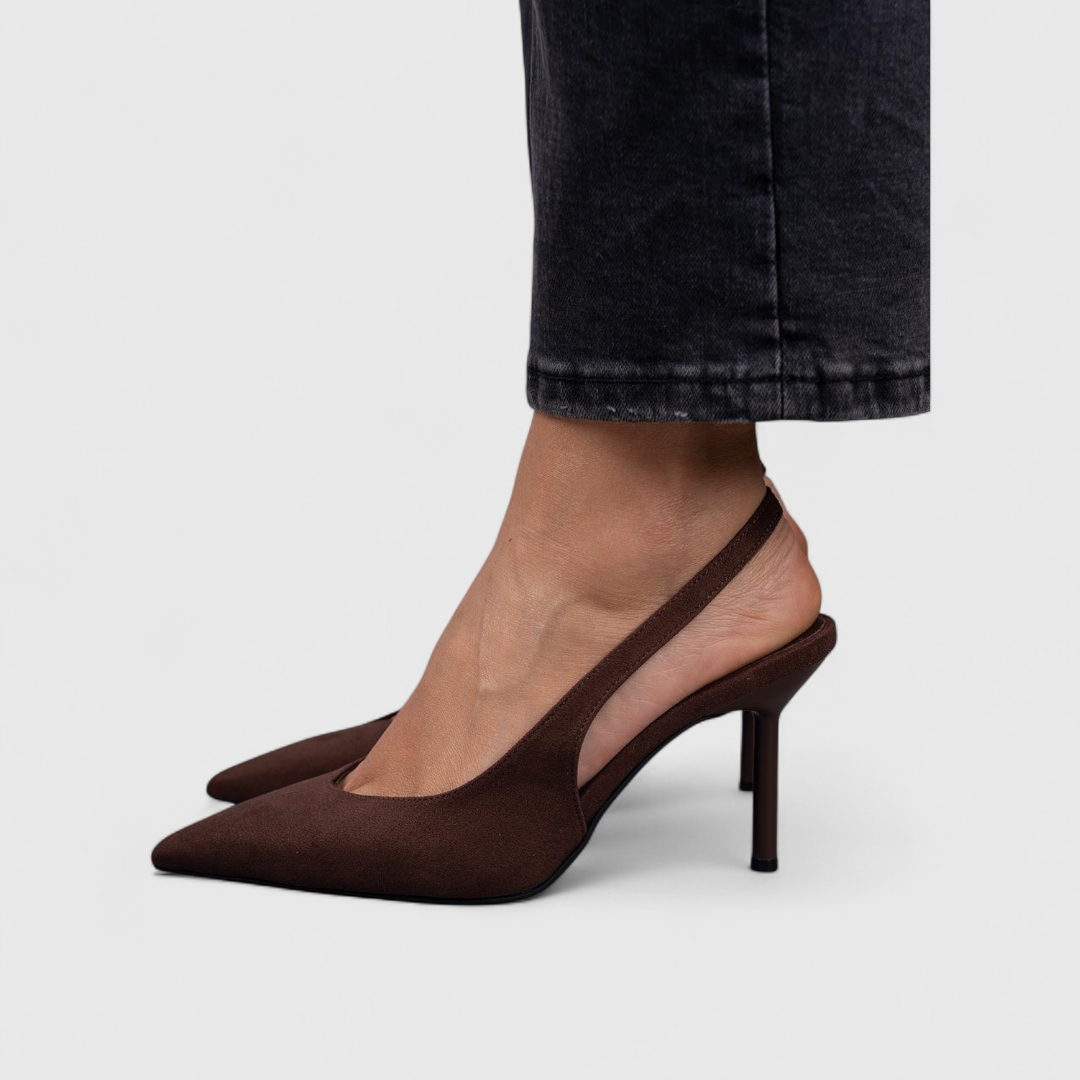 Women's Orthopaedic Heels with Pointed Toe - Stiletto Court Shoes
