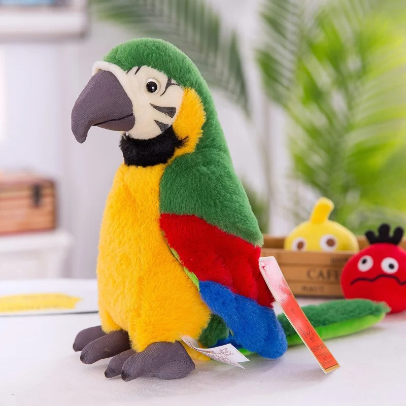 Talking Parrot Plush Toy - Squawkie