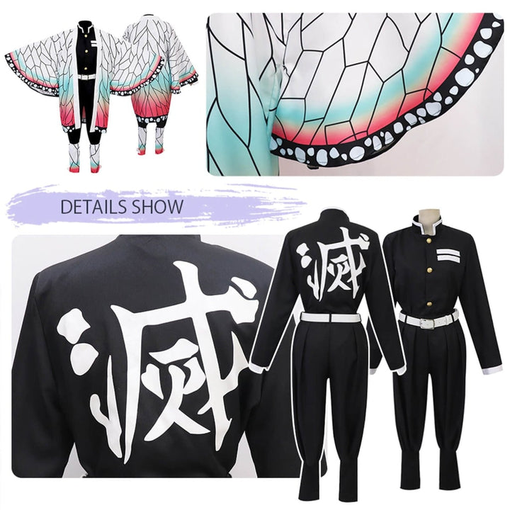 Halloween Anime Cosplay Costume with Japanese Character Accessories Kimono Haori and Set