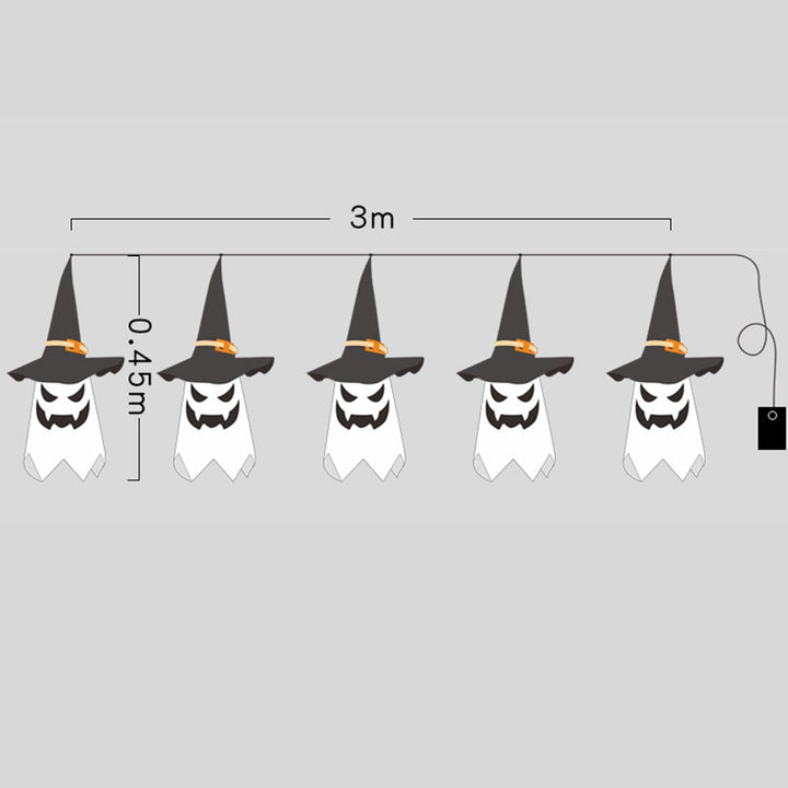Halloween Ghost Decoration Light with Hanging and LED String for Party Decor