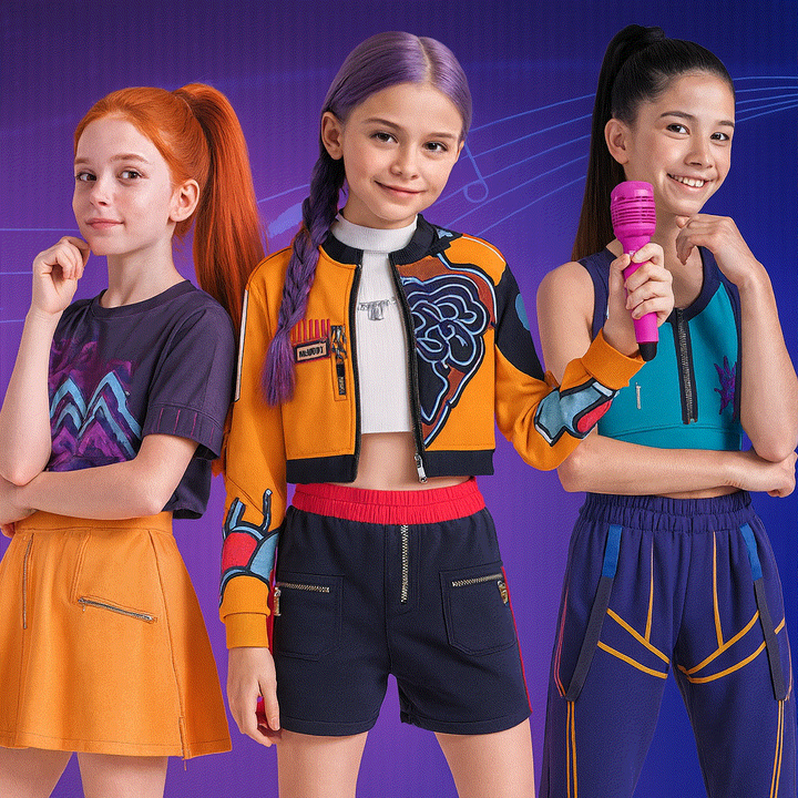 Halloween Hip Hop Dance Costume with Crop Top Shorts and Joggers for Party Performance Wear