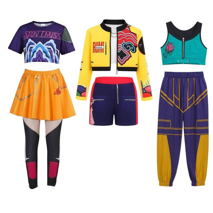 Halloween Hip Hop Dance Costume with Crop Top Shorts and Joggers for Party Performance Wear