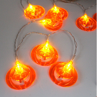Halloween Outdoor String Lights LED Battery Operated with Pumpkin Ghost Bat Skull Eyeball Covers 10 Bulbs