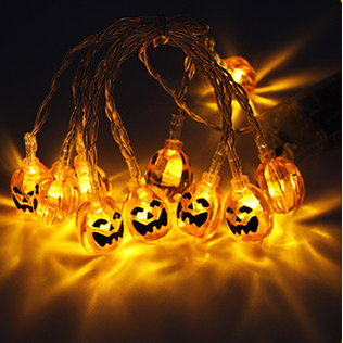 Halloween Outdoor String Lights LED Battery Operated with Pumpkin Ghost Bat Skull Eyeball Covers 10 Bulbs