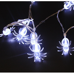 Halloween Outdoor String Lights LED Battery Operated with Pumpkin Ghost Bat Skull Eyeball Covers 10 Bulbs