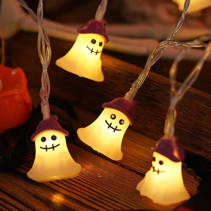 Halloween Outdoor String Lights with Battery Operated LED for Patio and Yard Decoration