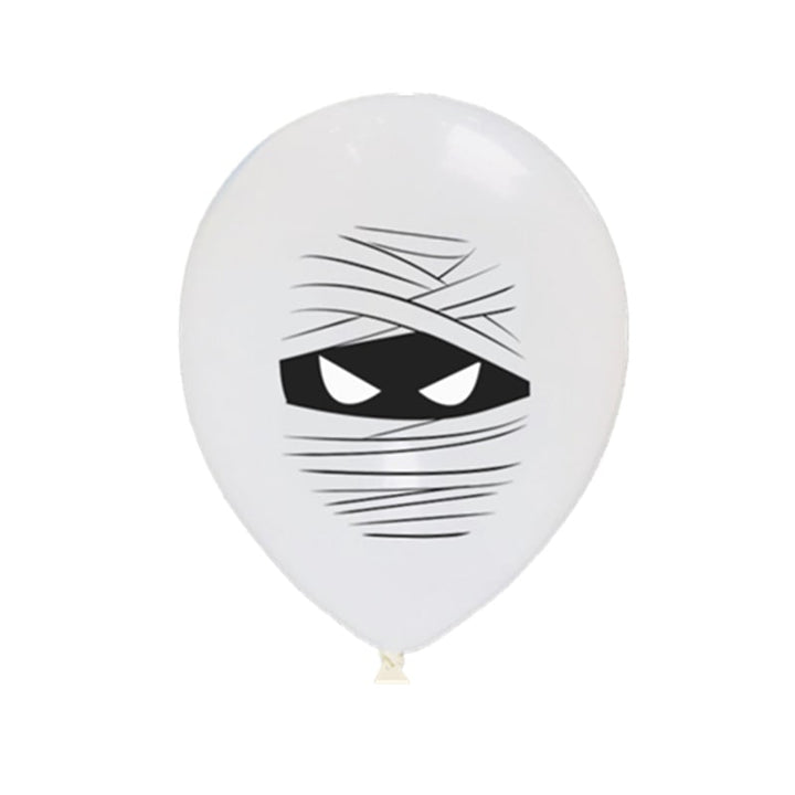 Halloween Party Balloons with Spooky Printed Designs and Latex Construction for Decoration