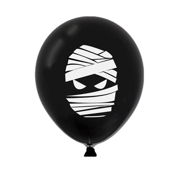 Halloween Party Balloons with Spooky Printed Designs and Latex Construction for Decoration