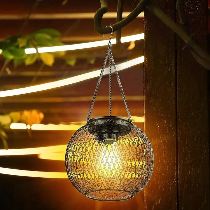Halloween Solar Hanging Lantern with Outdoor Decorative LED Light for Patio