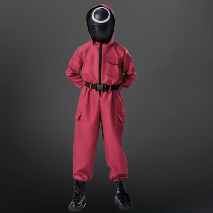 Halloween survival game Costume Suit with Mask and Toy Gun